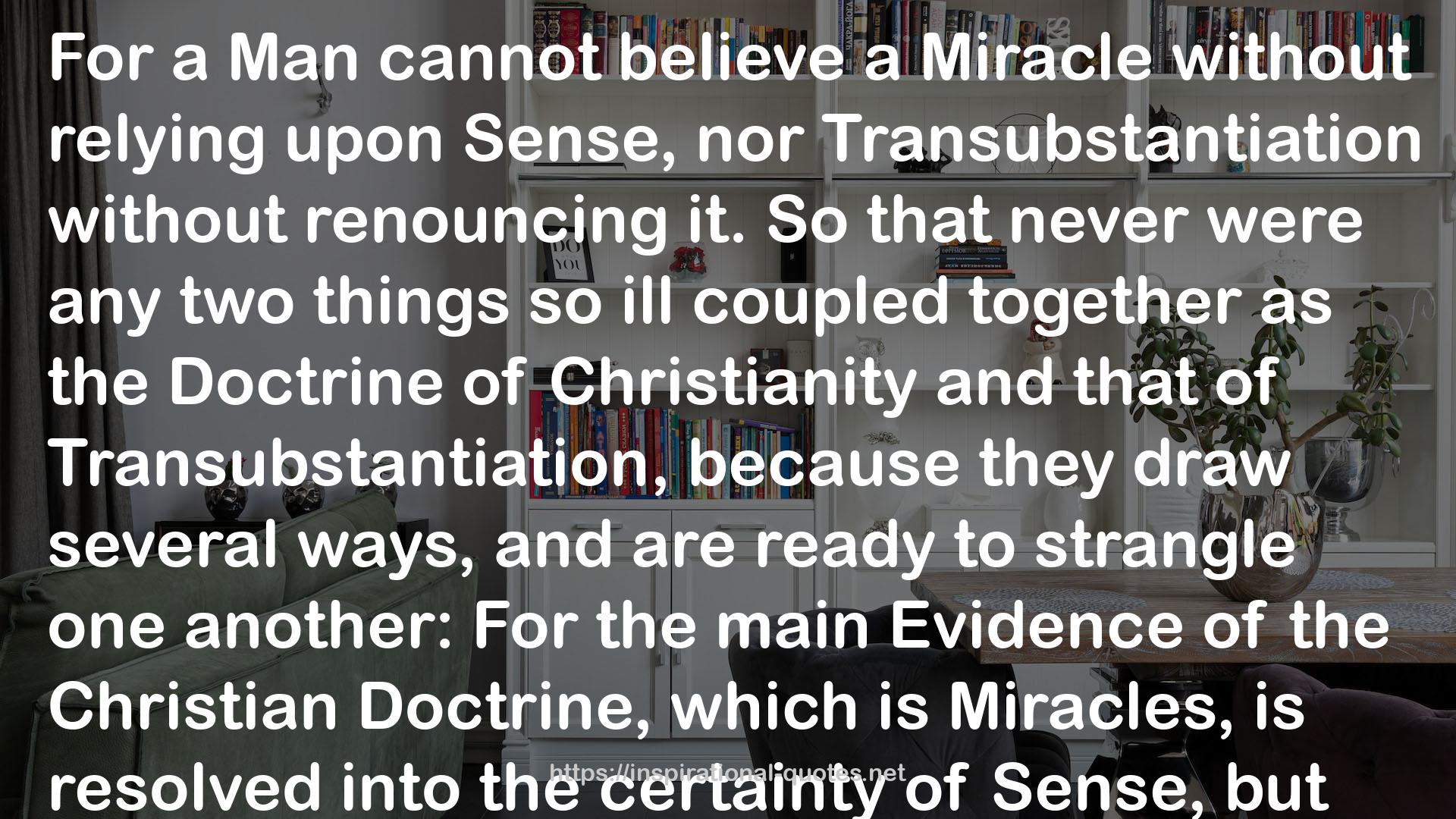 A Discourse Against Transubstantiation QUOTES