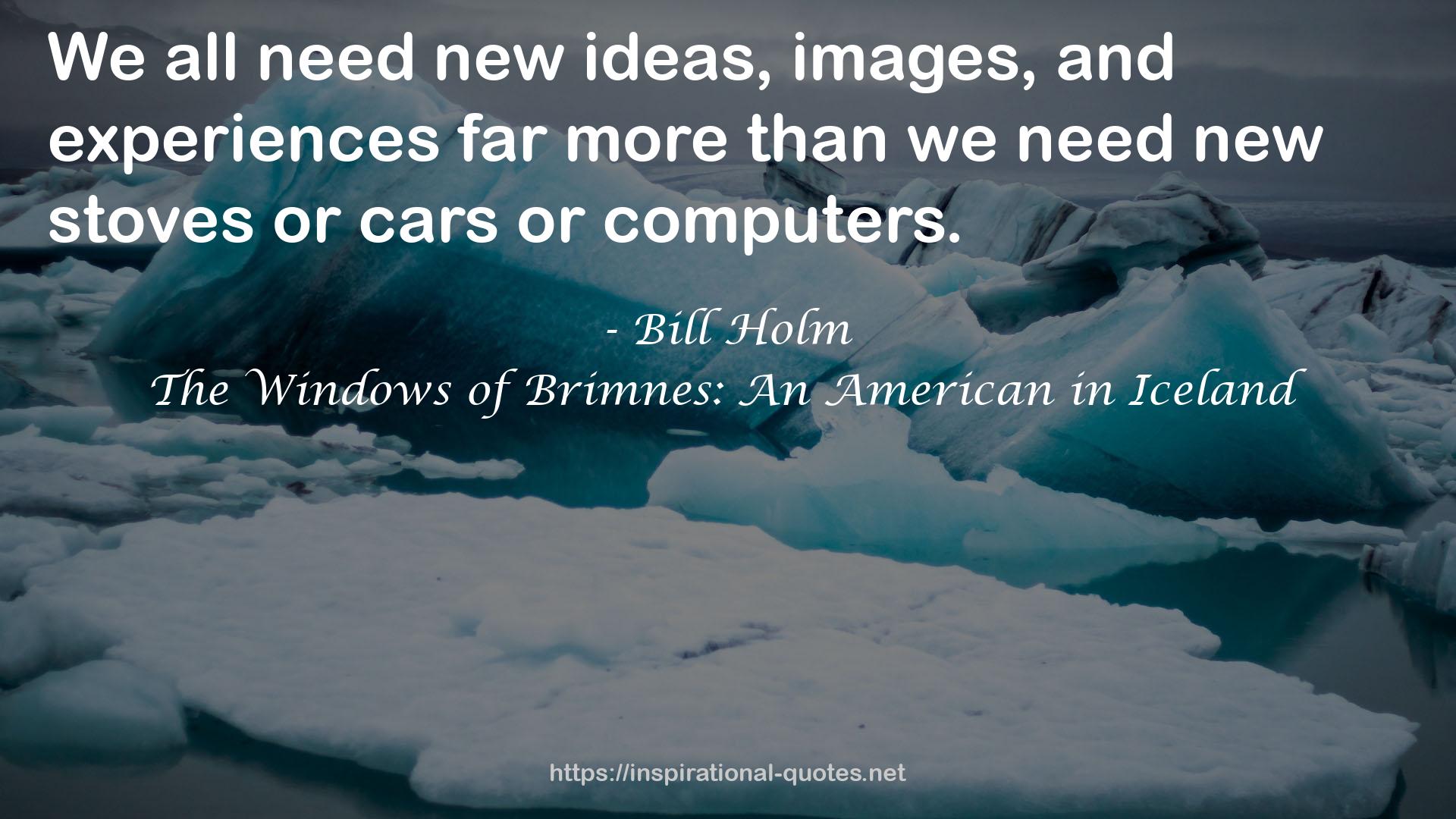 The Windows of Brimnes: An American in Iceland QUOTES
