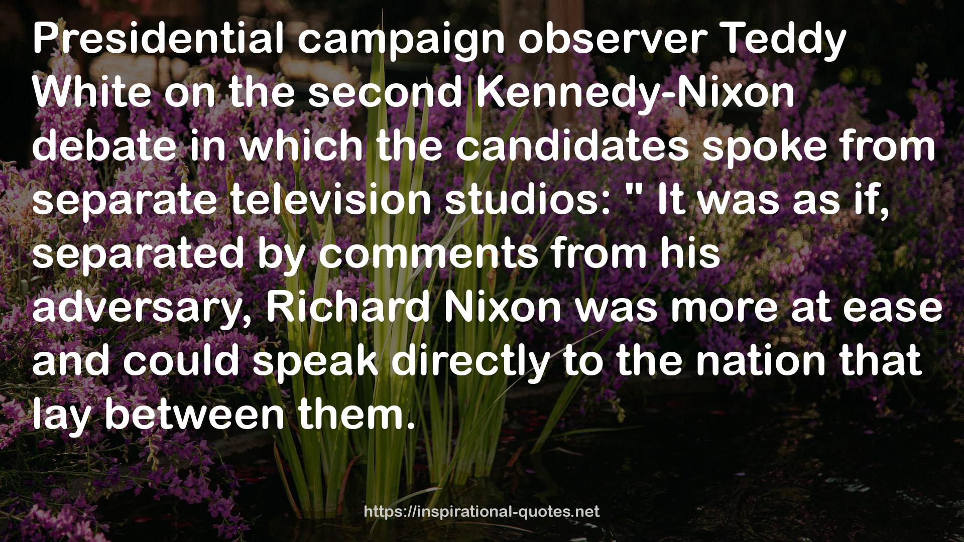 the second Kennedy-Nixon debate  QUOTES