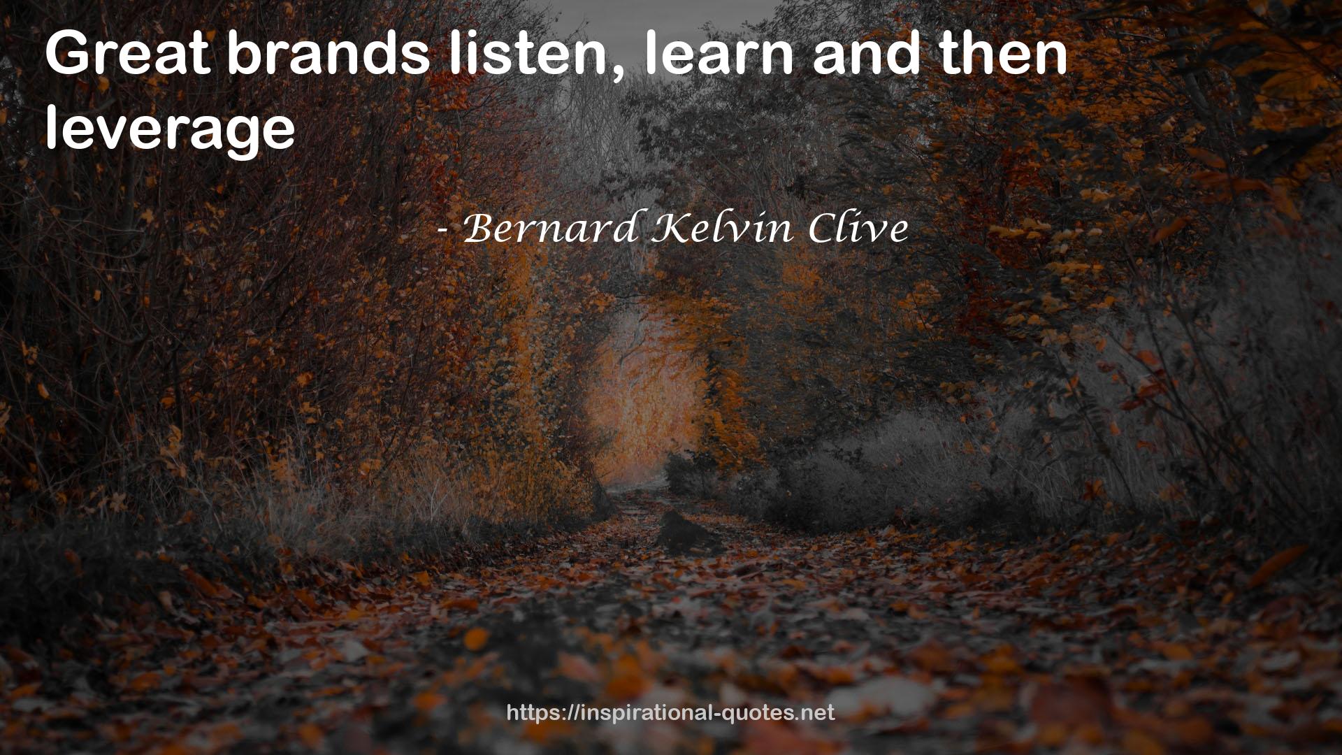 Bernard Kelvin Clive QUOTES