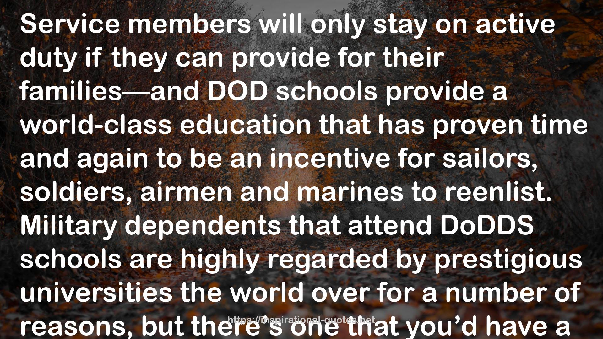 DOD schools  QUOTES