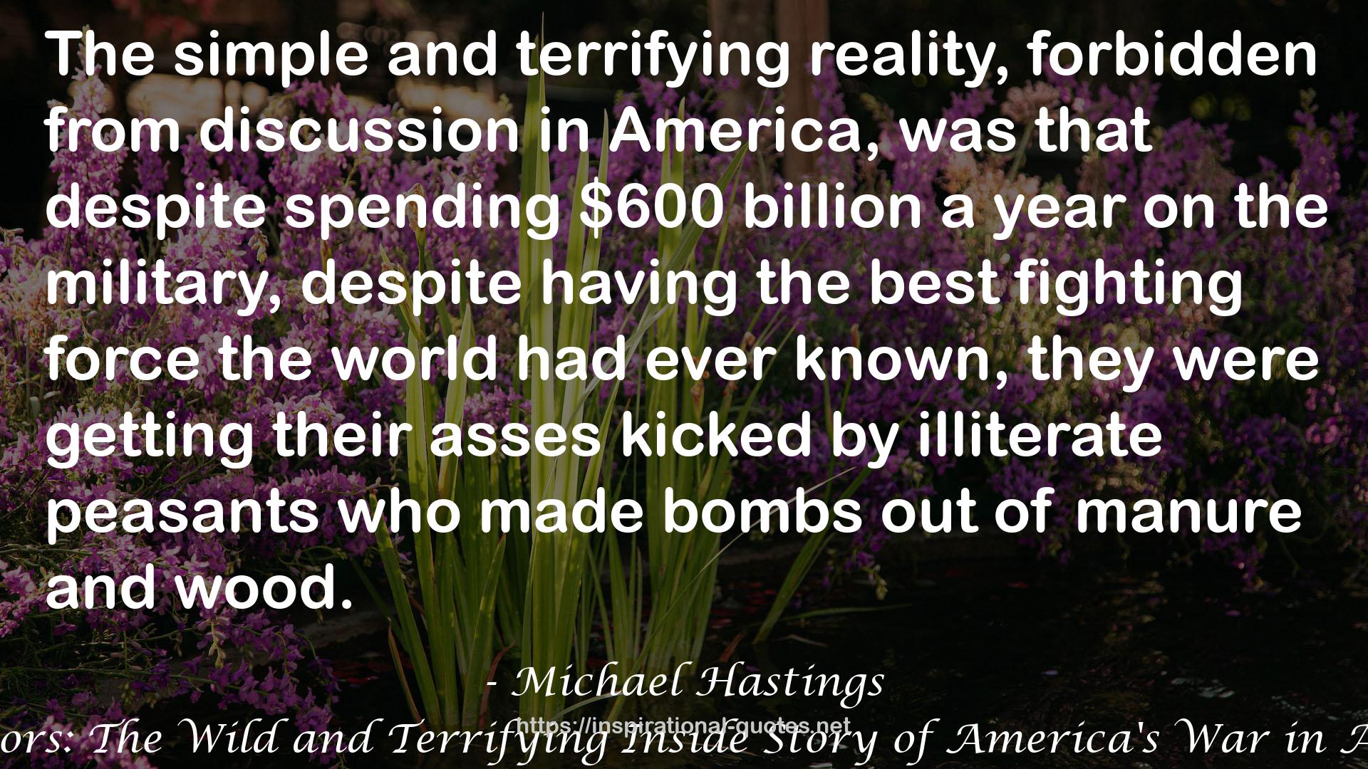 The Operators: The Wild and Terrifying Inside Story of America's War in Afghanistan QUOTES