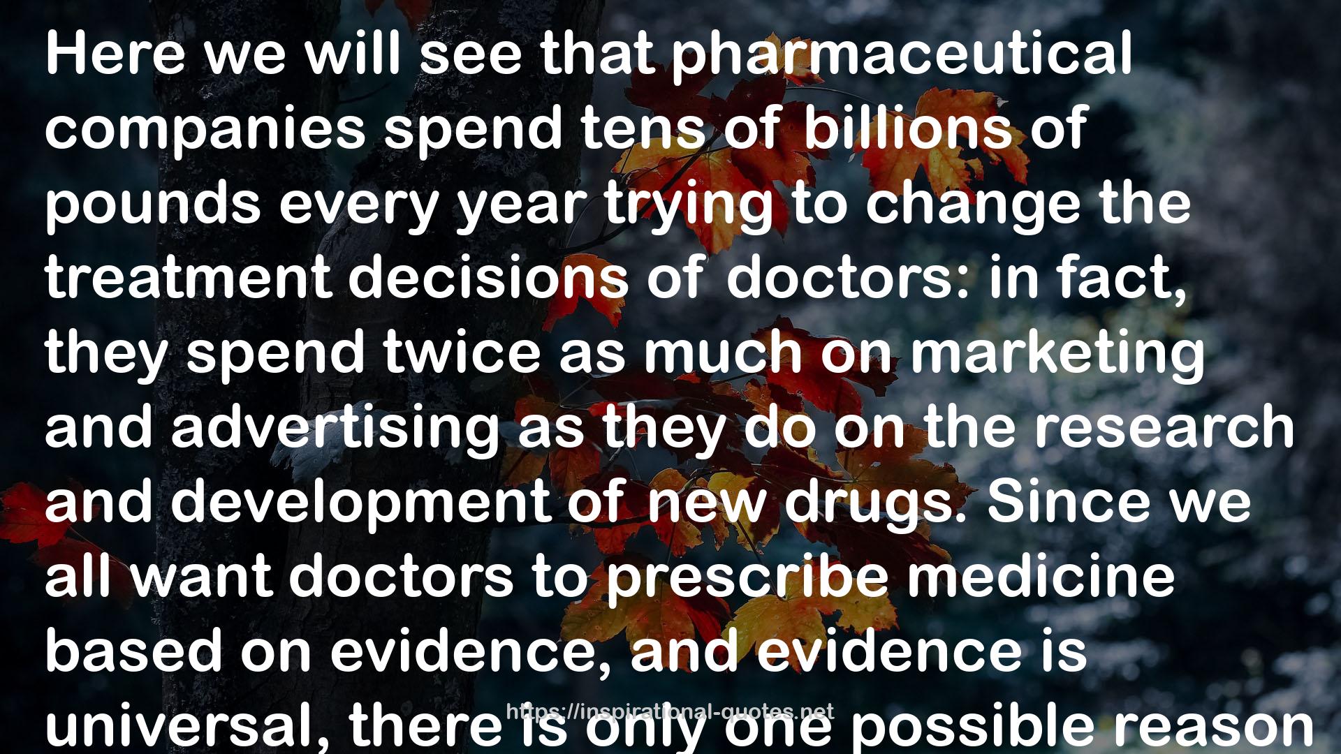Bad Pharma: How Drug Companies Mislead Doctors and Harm Patients QUOTES