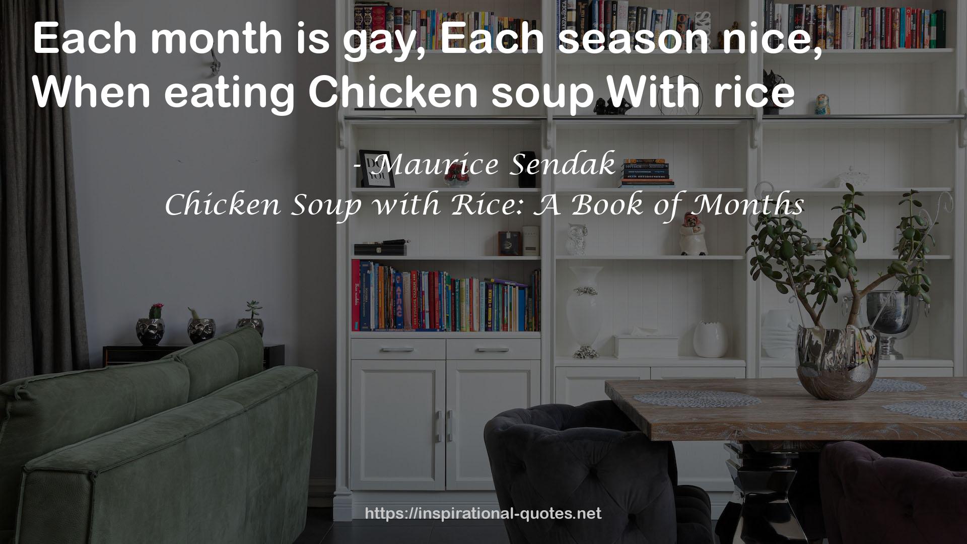 Chicken Soup with Rice: A Book of Months QUOTES