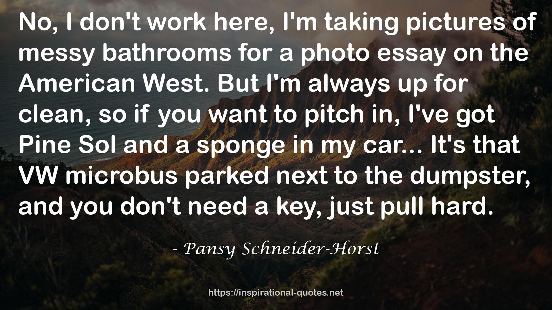 Pansy Schneider-Horst QUOTES