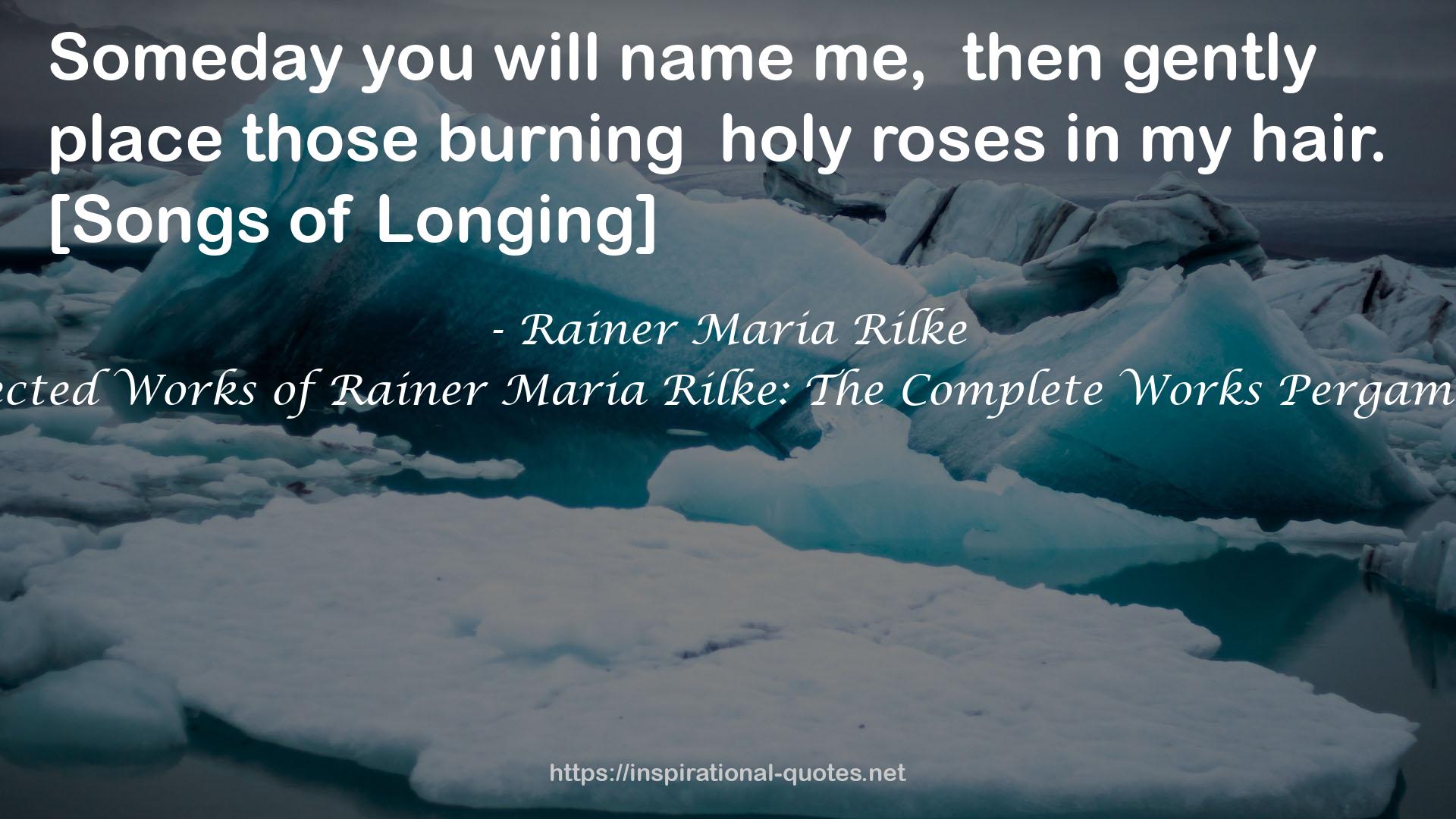 The Collected Works of Rainer Maria Rilke: The Complete Works PergamonMedia QUOTES