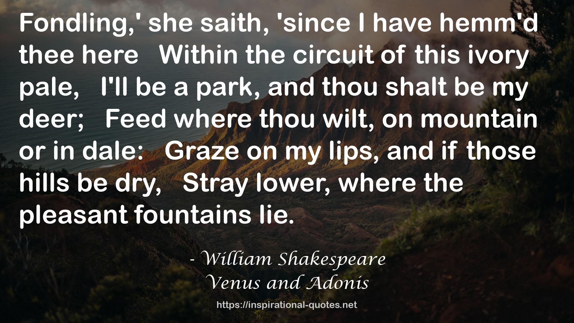 Venus and Adonis QUOTES