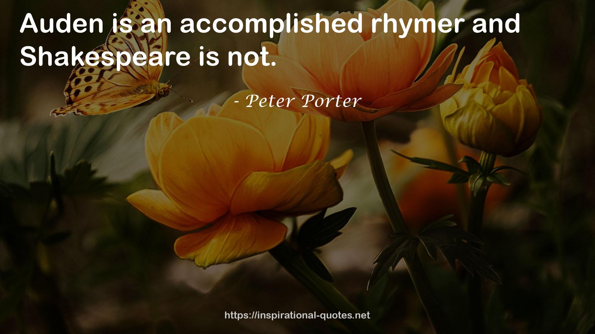 Peter Porter QUOTES