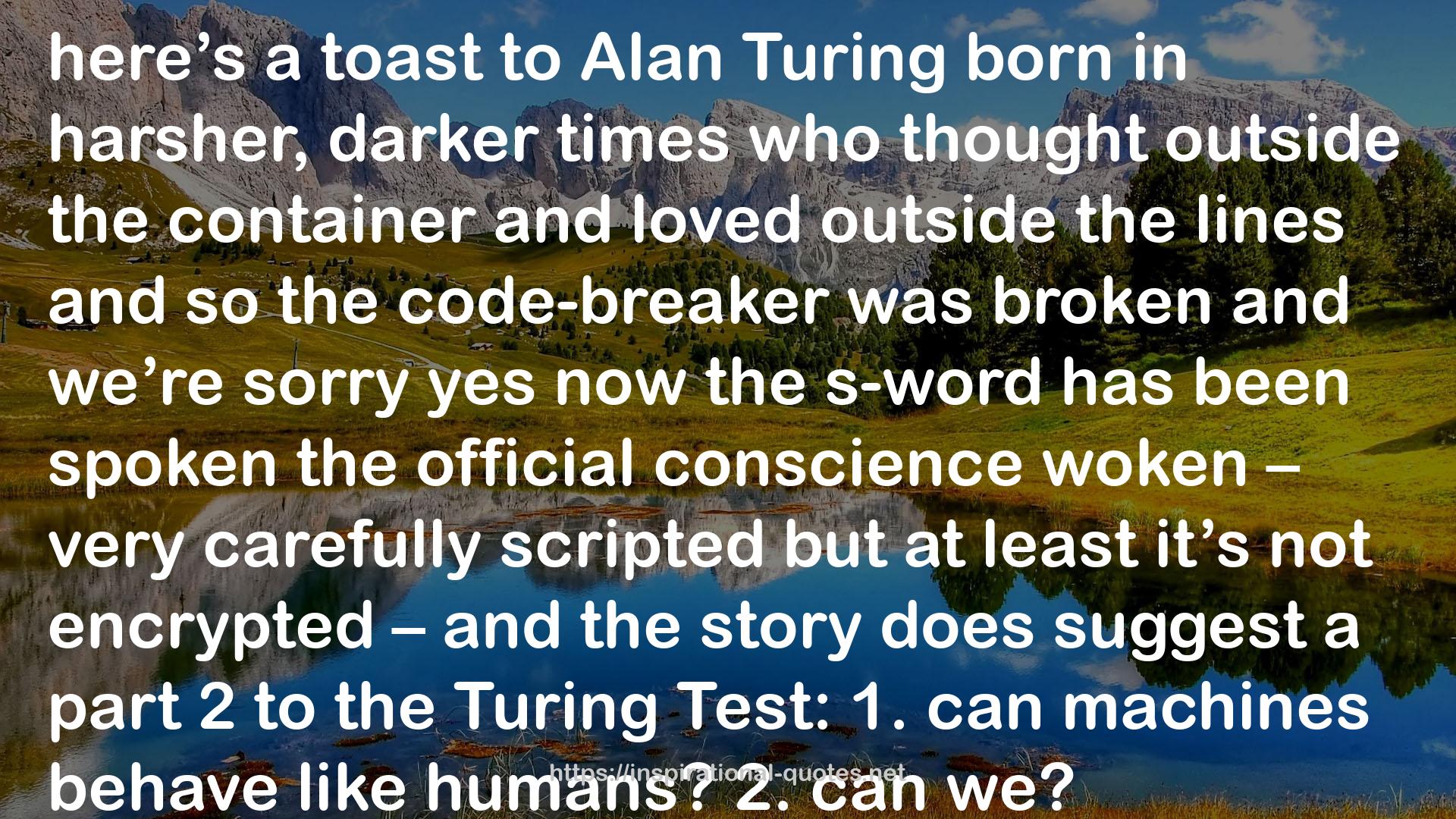 Alan Turingborn  QUOTES