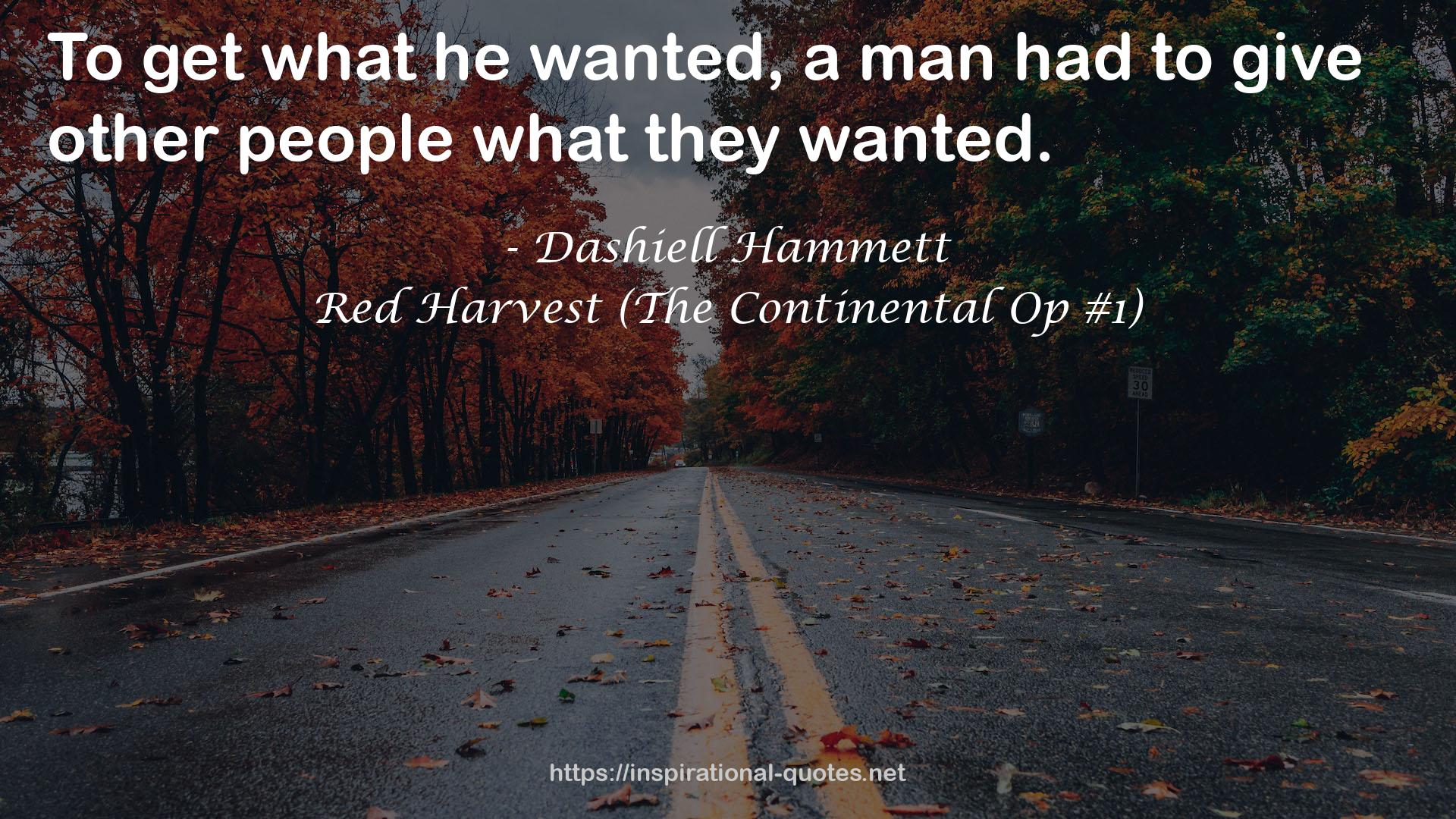 Red Harvest (The Continental Op #1) QUOTES