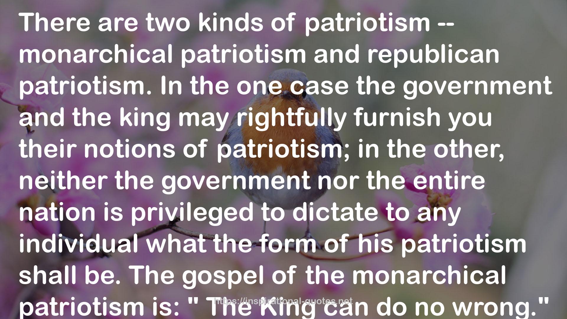 his patriotism  QUOTES