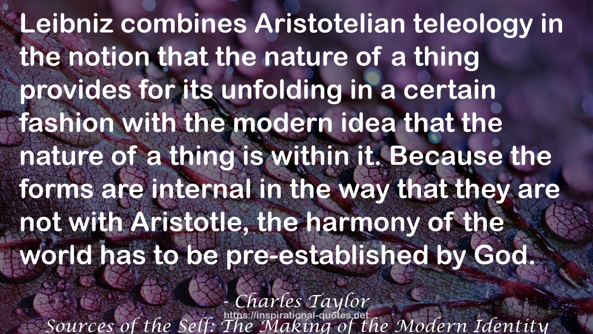 Aristotelian teleology  QUOTES