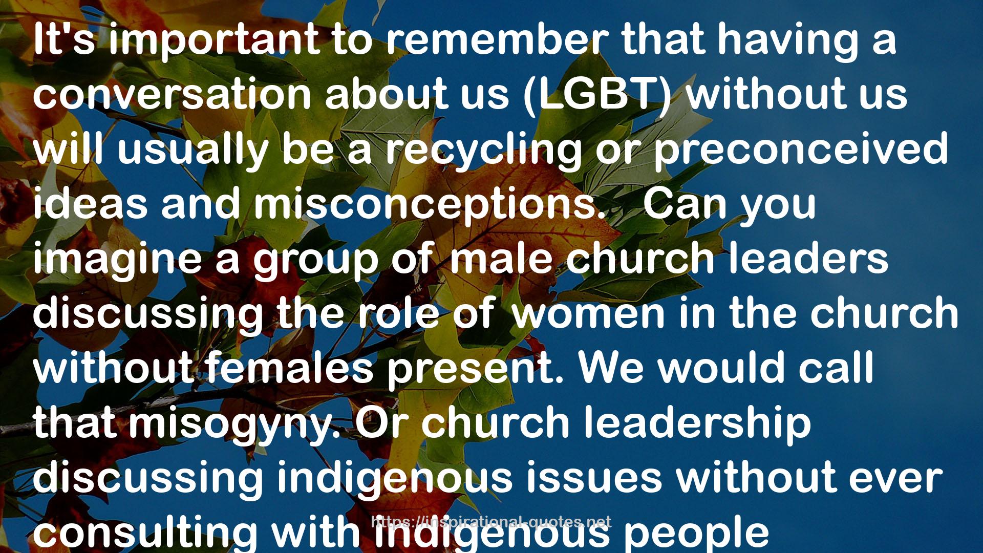 male church leaders  QUOTES