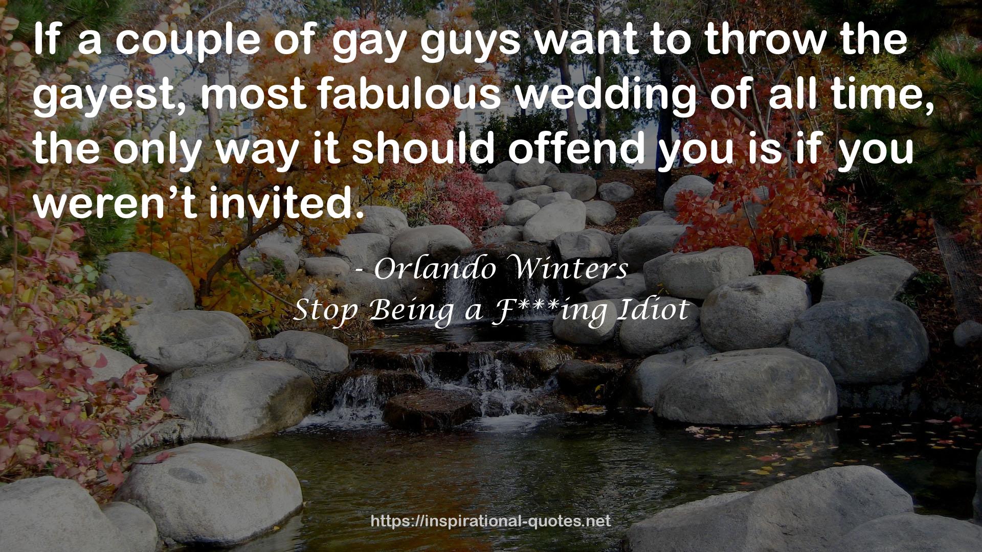 the gayest, most fabulous wedding  QUOTES