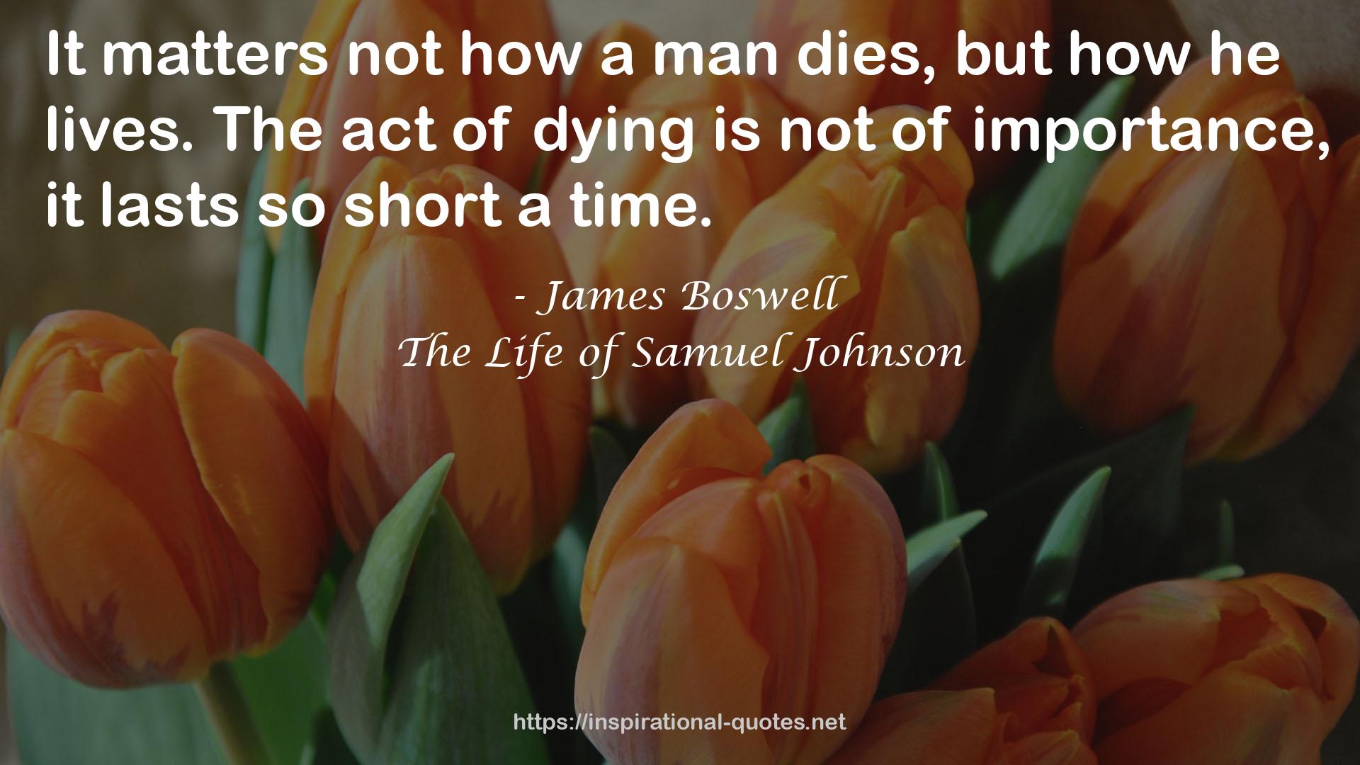 The Life of Samuel Johnson QUOTES