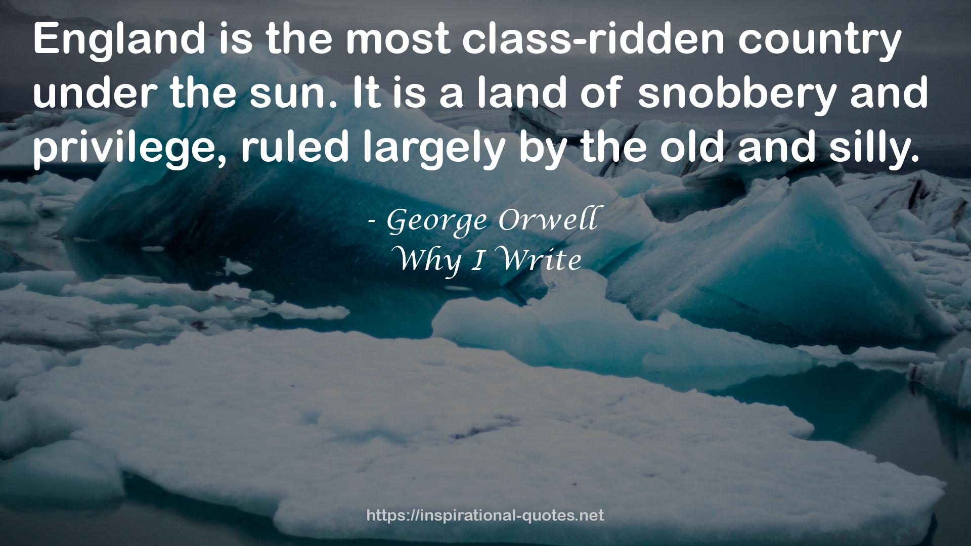 the most class-ridden country  QUOTES