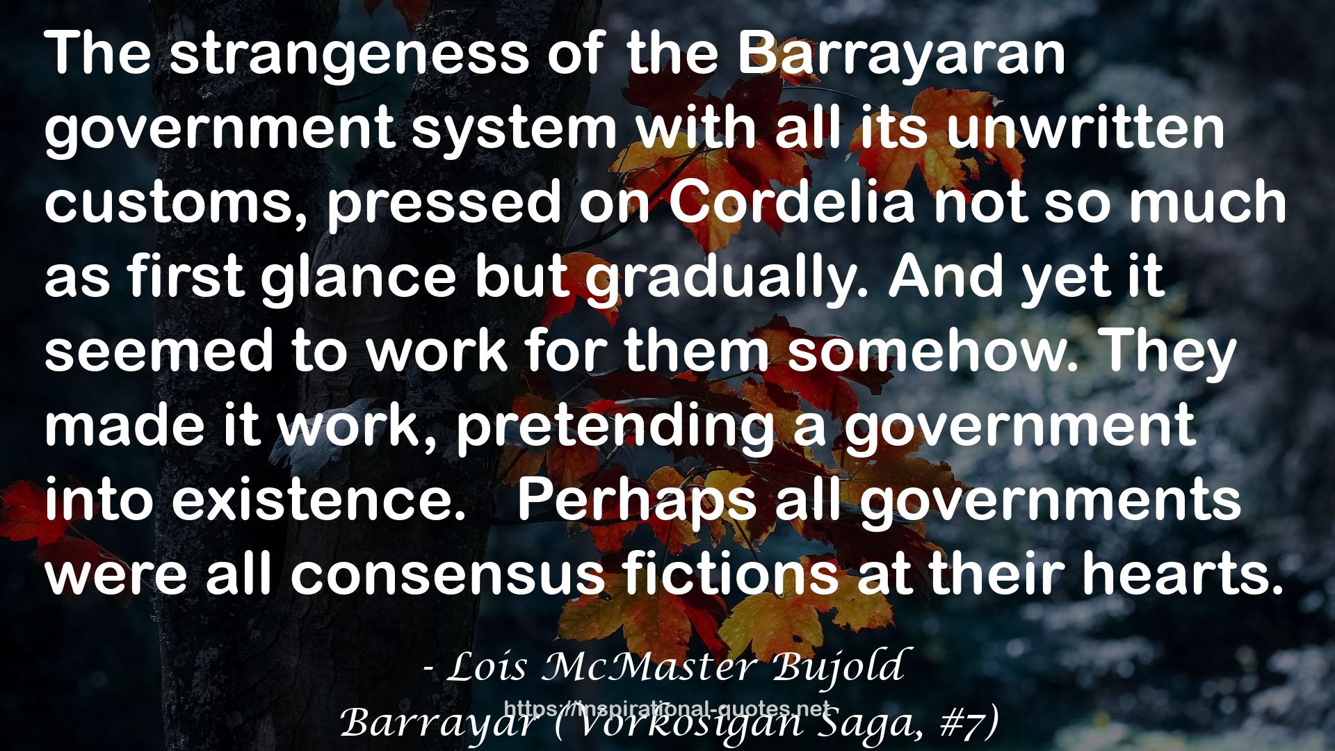 the Barrayaran government system  QUOTES