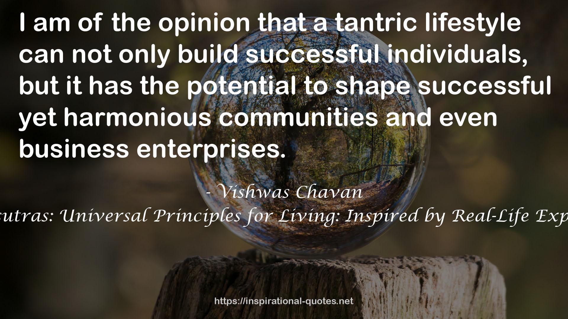 successful yet harmonious communities  QUOTES