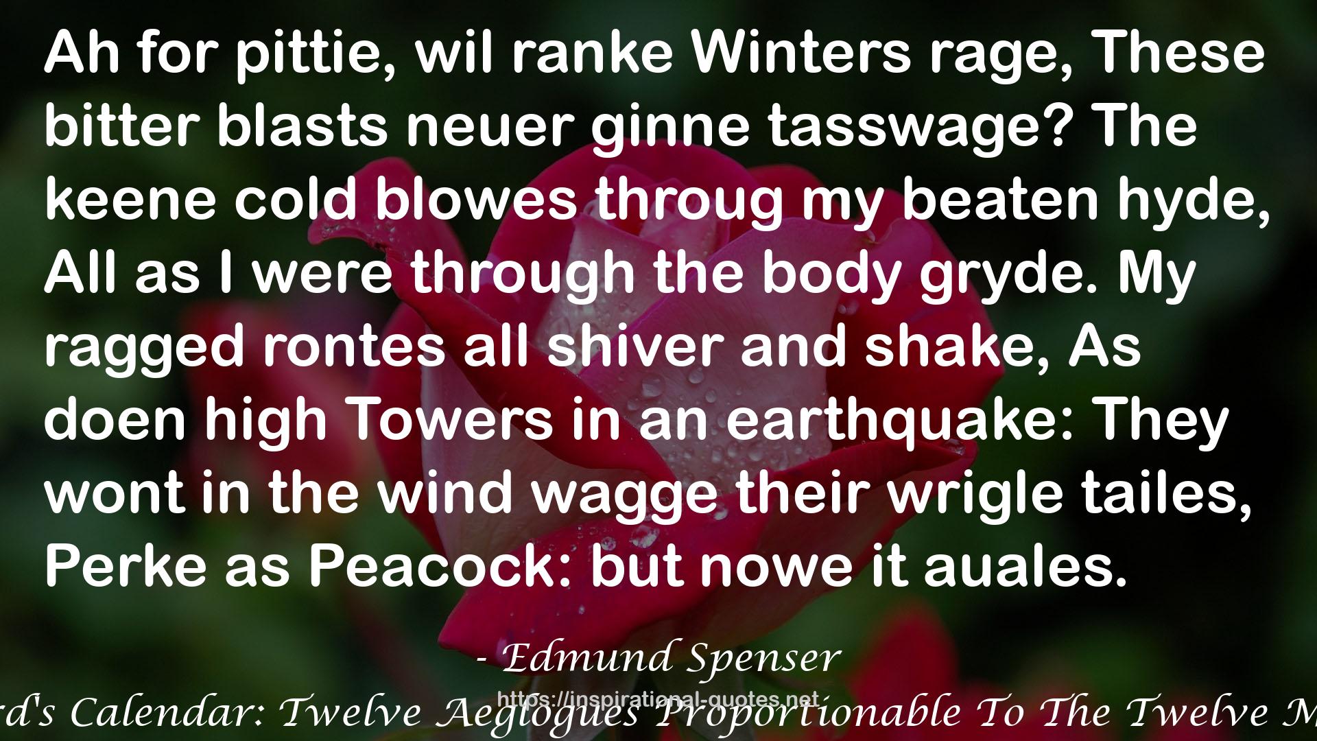 The Shepherd's Calendar: Twelve Aeglogues Proportionable To The Twelve Months (1898) QUOTES