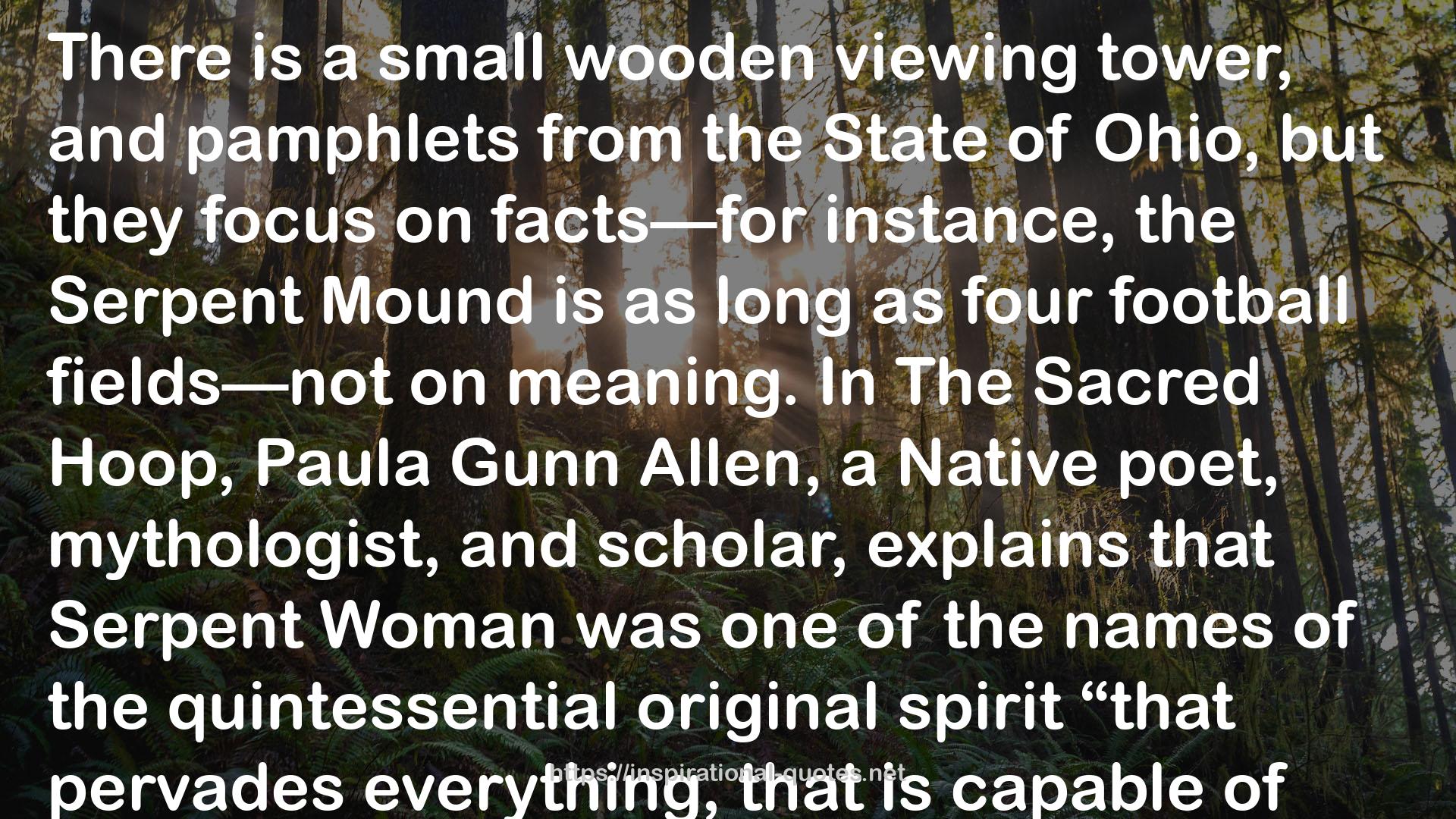 the Serpent Mound  QUOTES