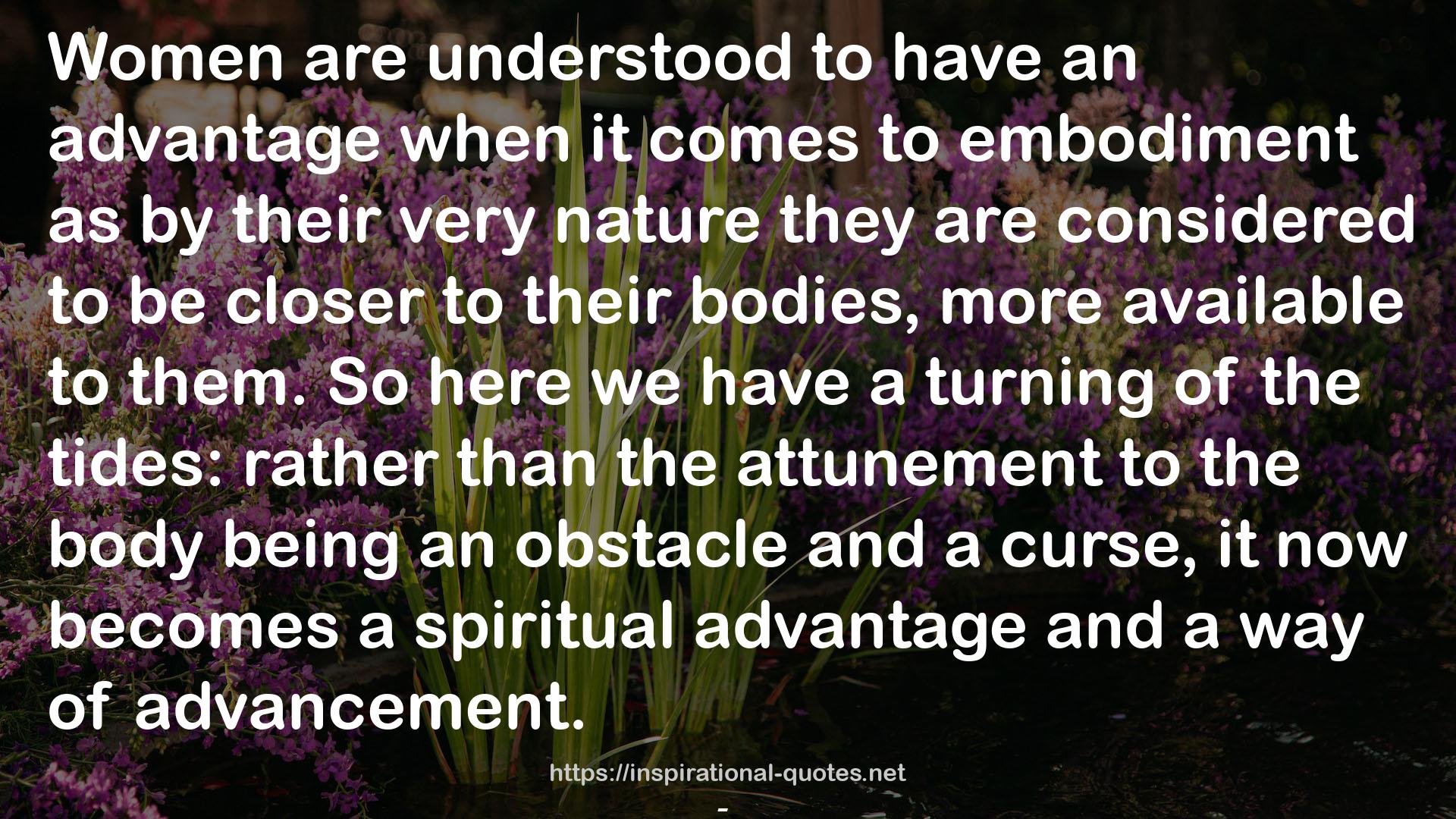 a spiritual advantage  QUOTES