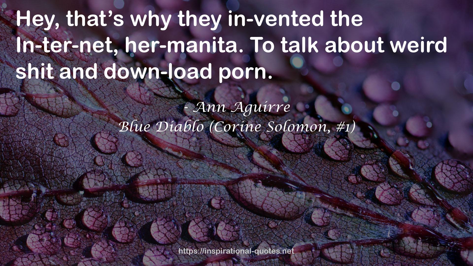 Blue Diablo (Corine Solomon, #1) QUOTES