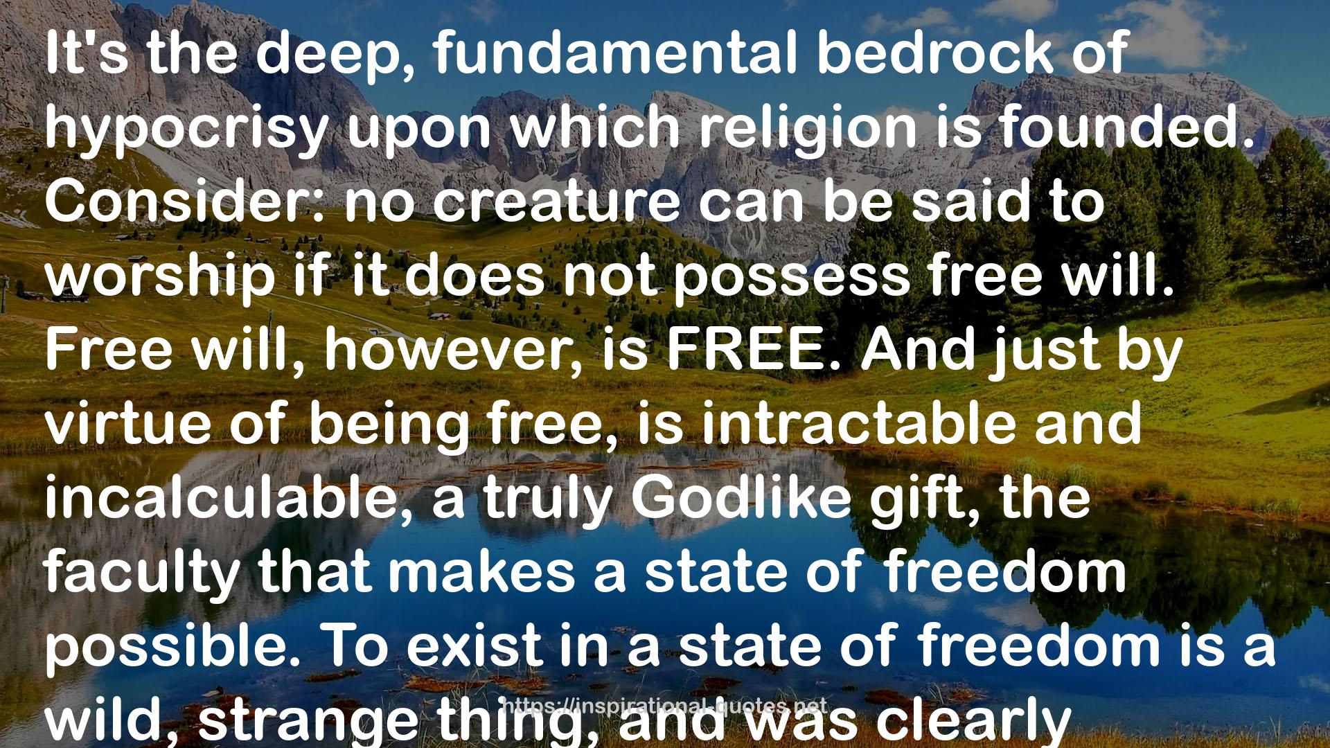 the deep, fundamental bedrock  QUOTES