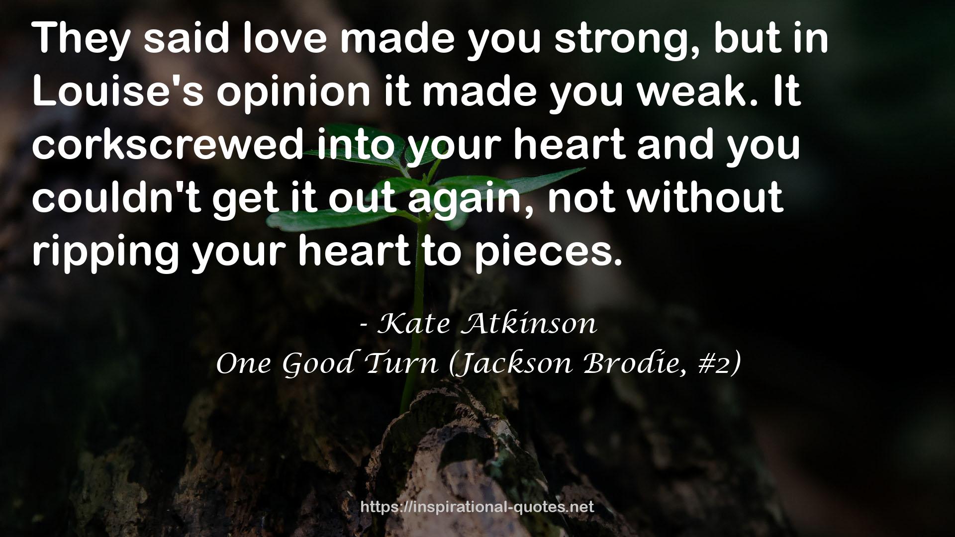 One Good Turn (Jackson Brodie, #2) QUOTES