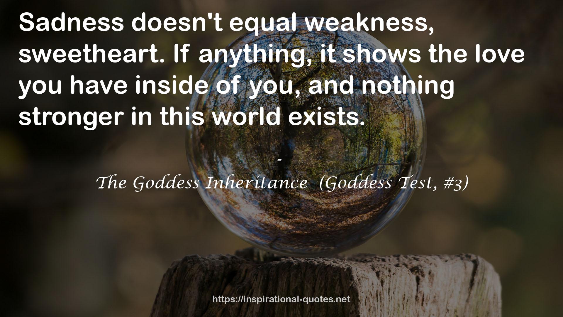 The Goddess Inheritance  (Goddess Test, #3) QUOTES