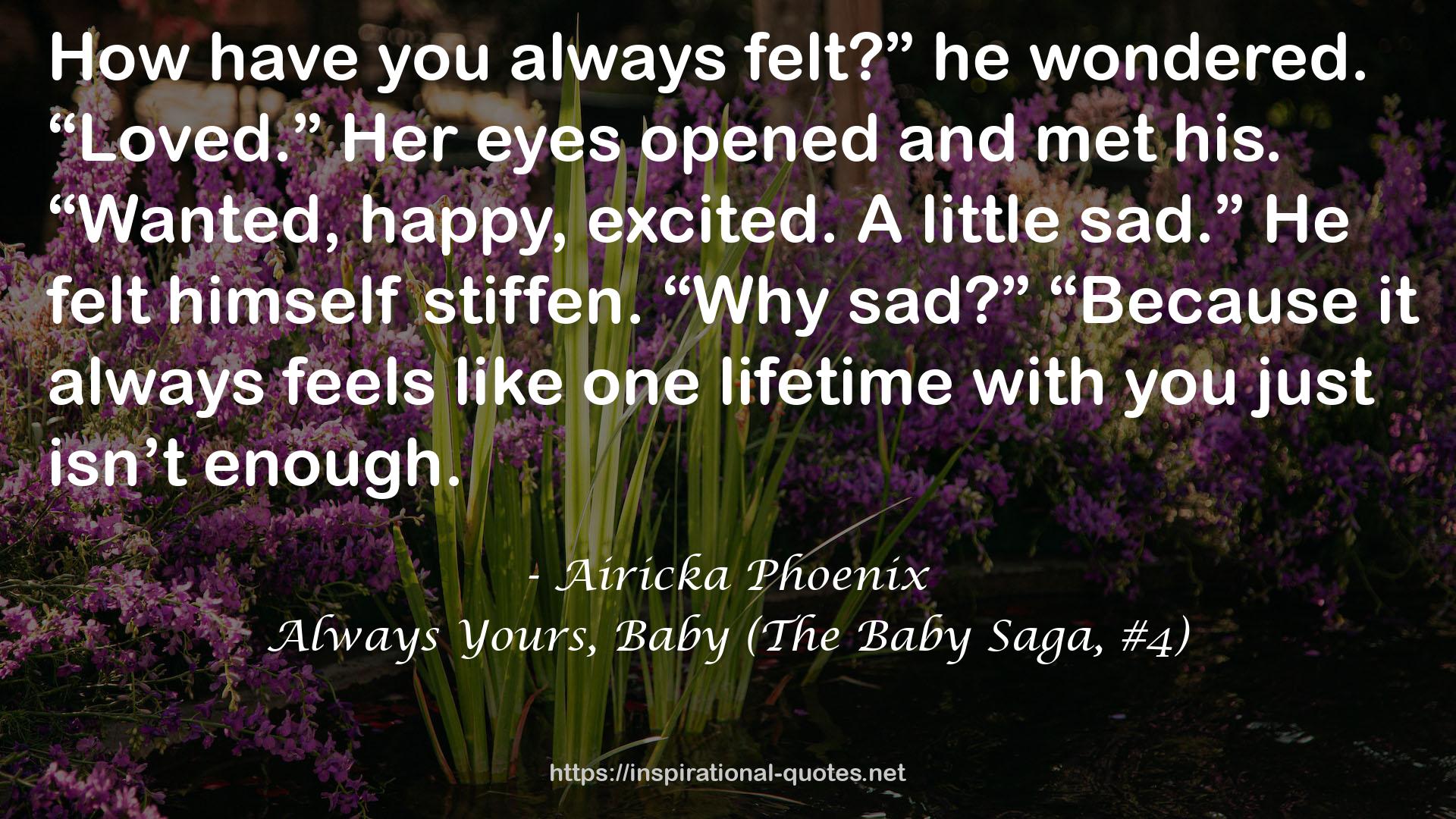 Always Yours, Baby (The Baby Saga, #4) QUOTES
