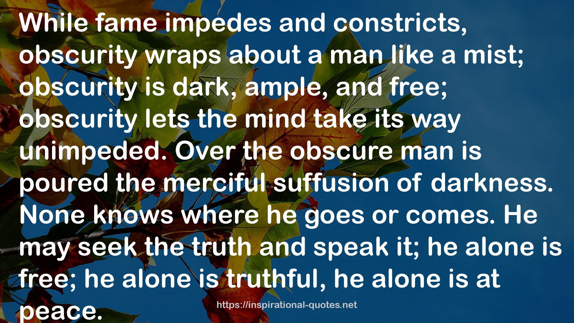 the obscure man  QUOTES