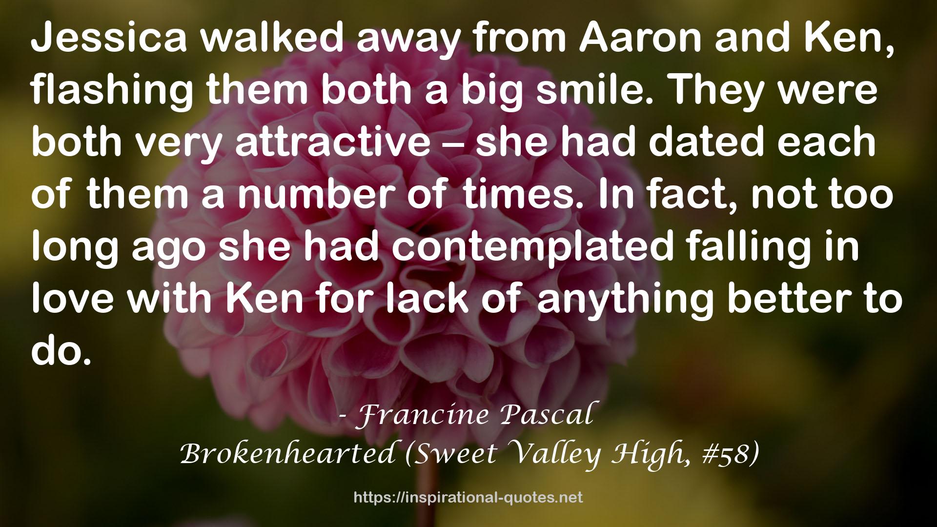 Brokenhearted (Sweet Valley High, #58) QUOTES