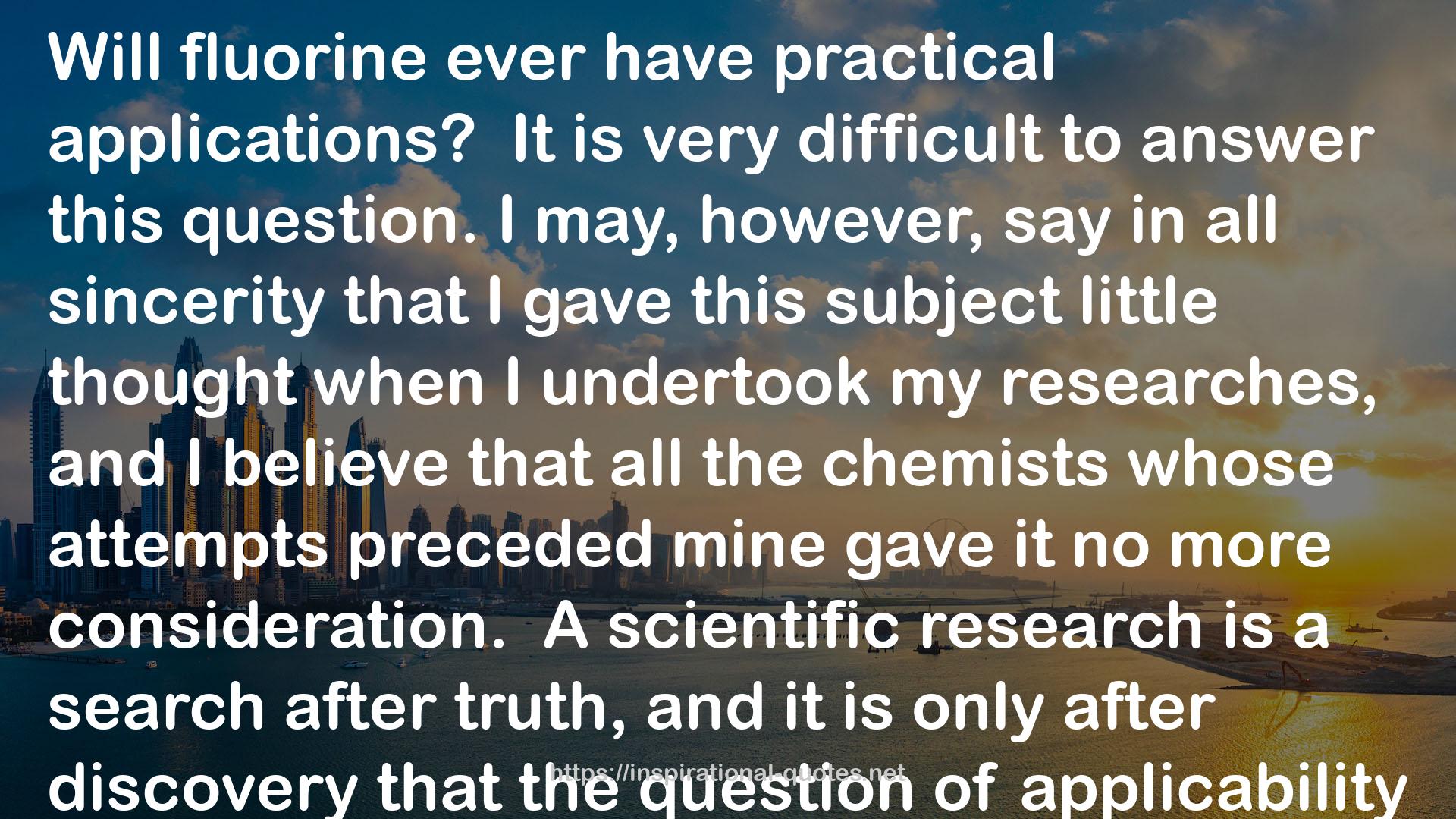 Fluorine  QUOTES