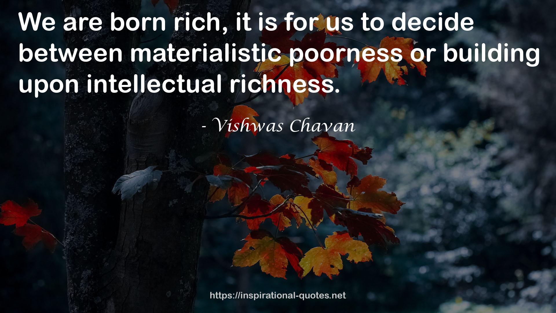 materialistic poorness  QUOTES