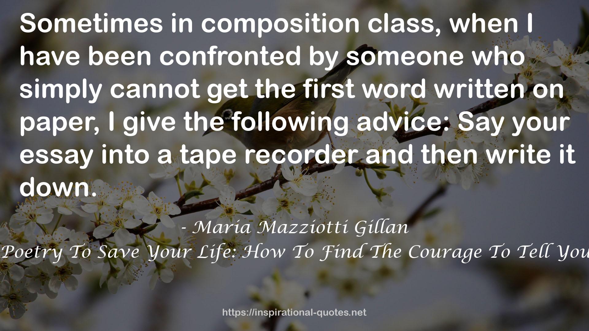 Maria Mazziotti Gillan QUOTES