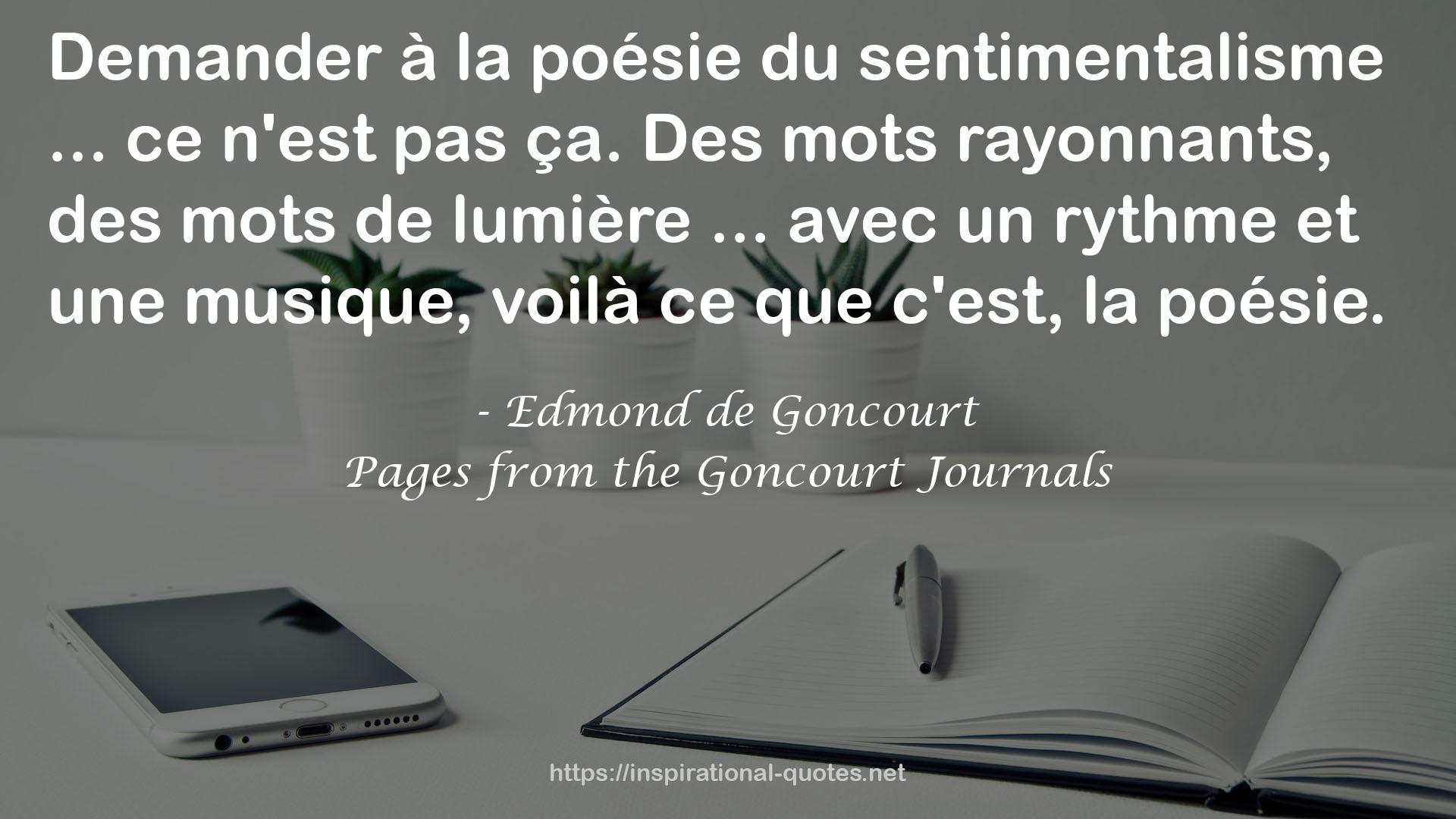 Pages from the Goncourt Journals QUOTES