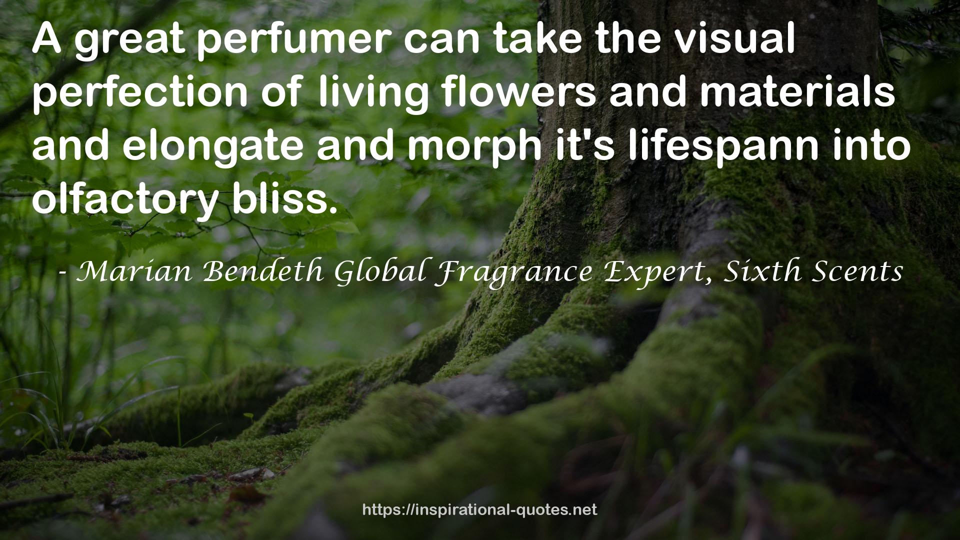 Marian Bendeth Global Fragrance Expert, Sixth Scents QUOTES