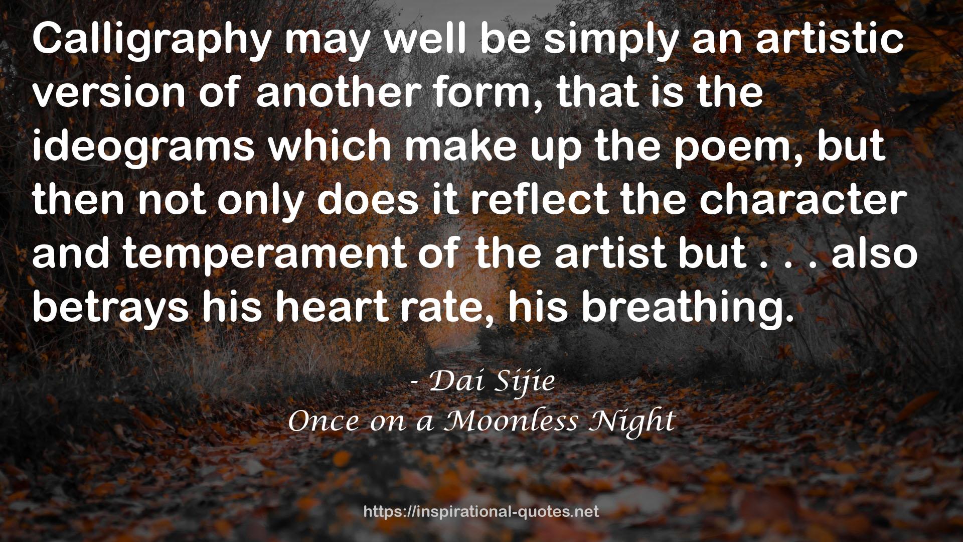 Once on a Moonless Night QUOTES