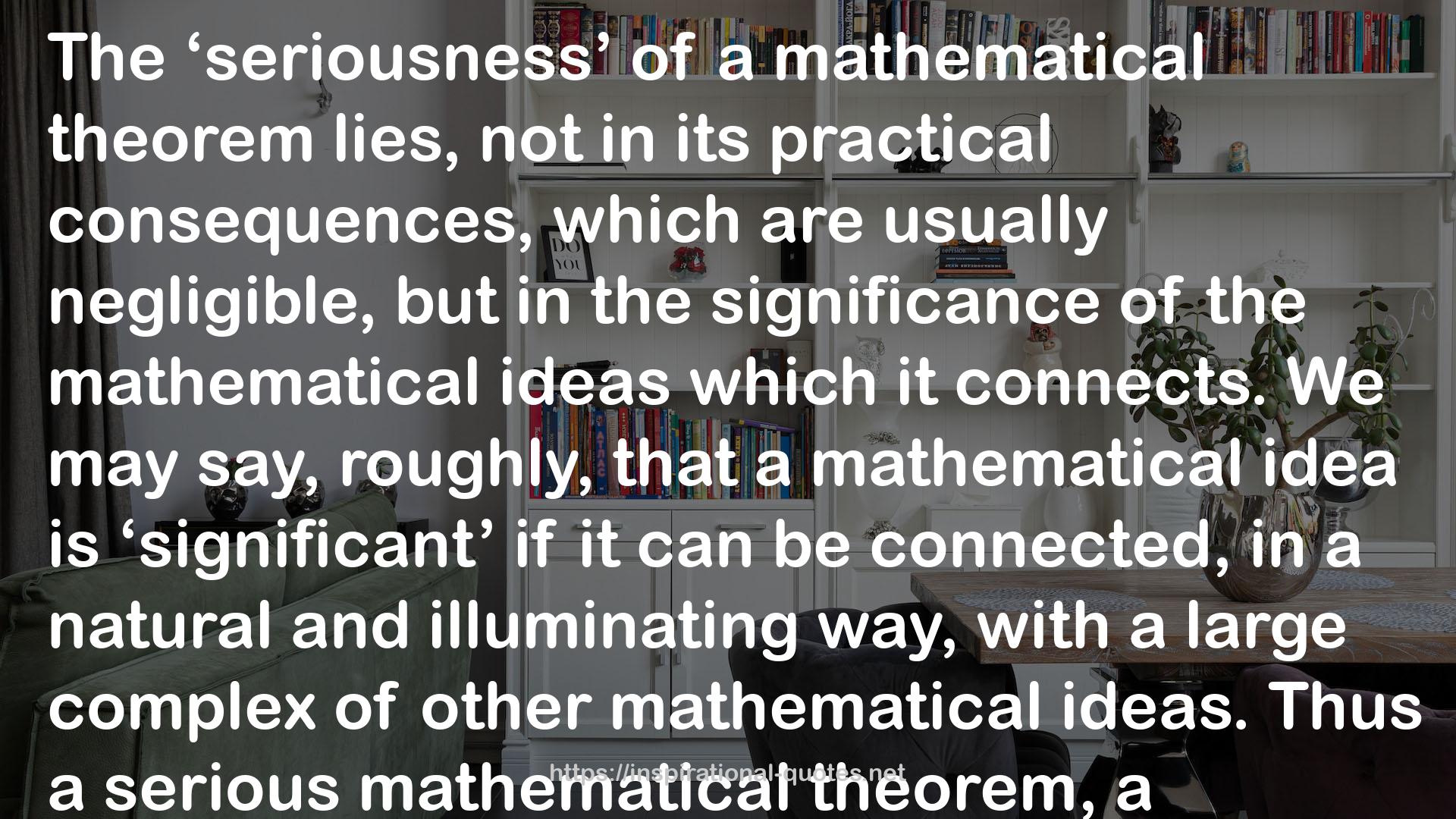 a theorem  QUOTES