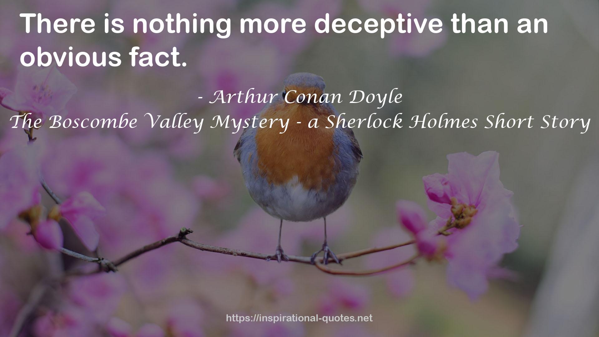 The Boscombe Valley Mystery - a Sherlock Holmes Short Story QUOTES