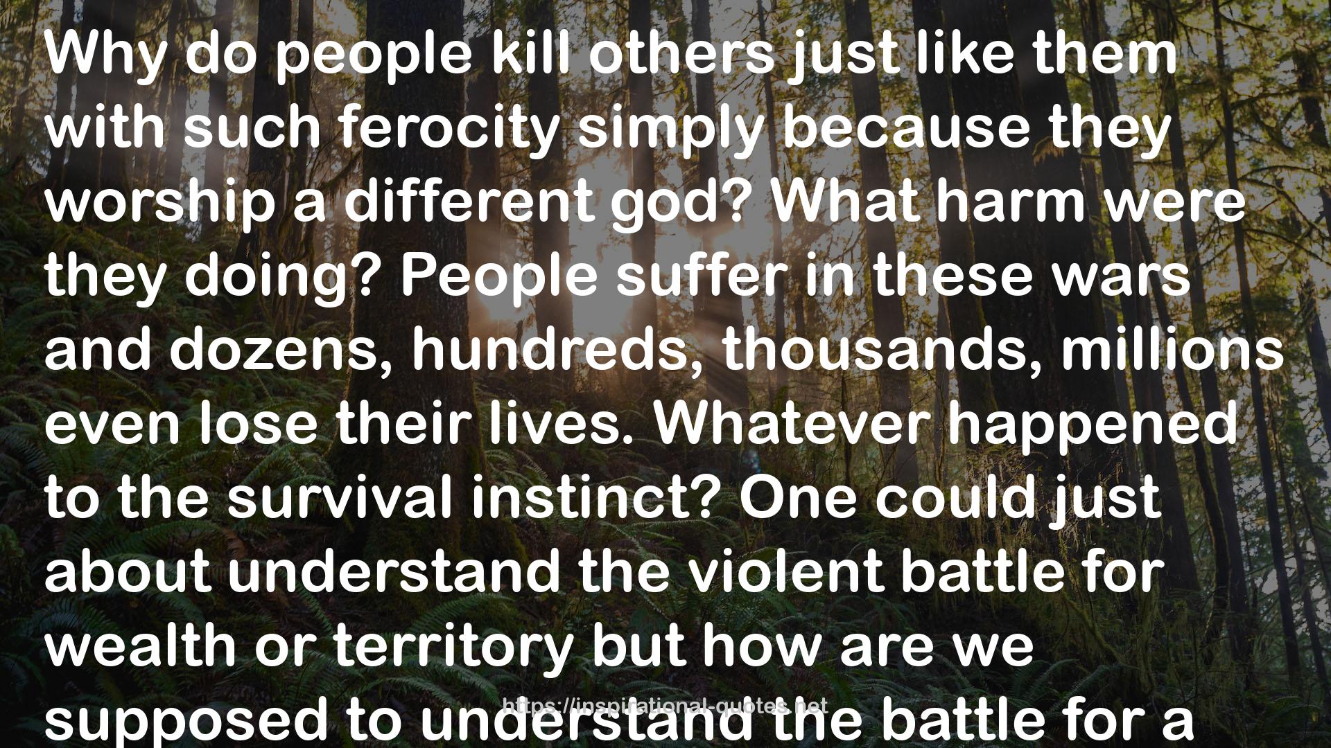 The violent battle  QUOTES