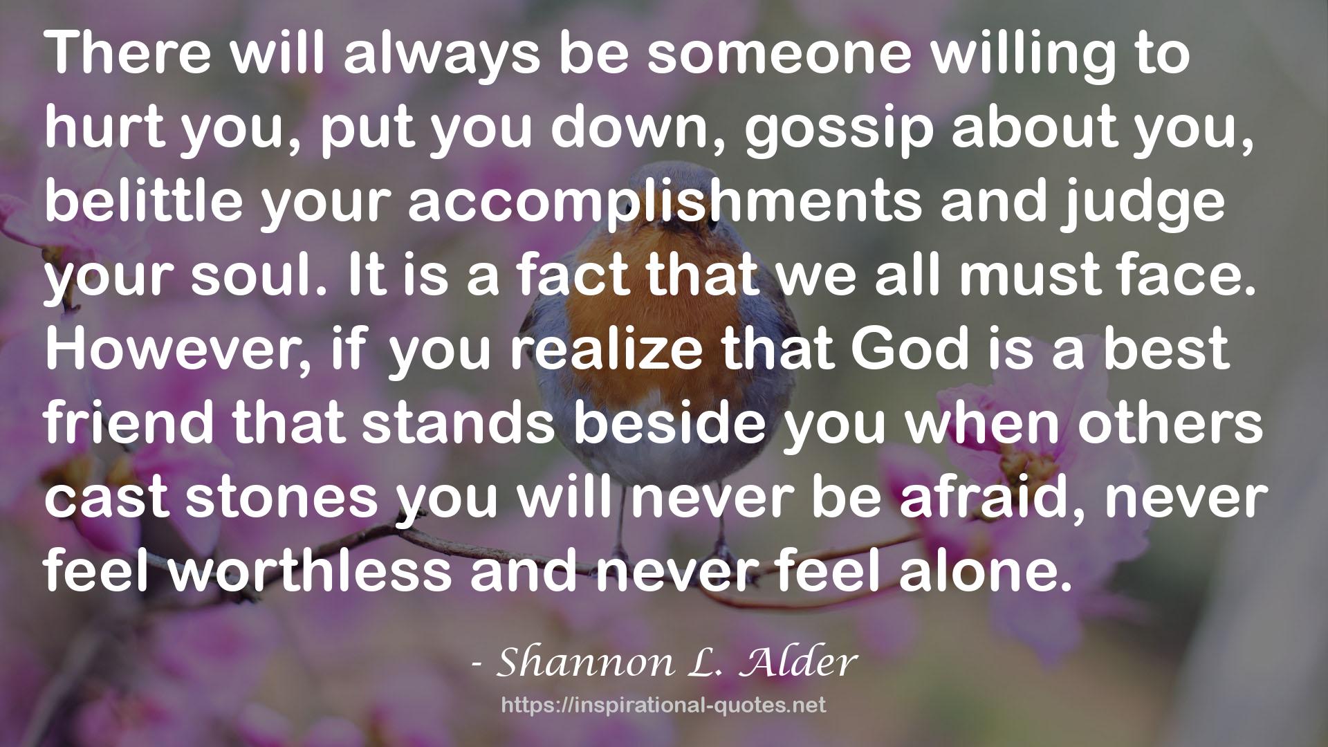 Shannon L. Alder QUOTES