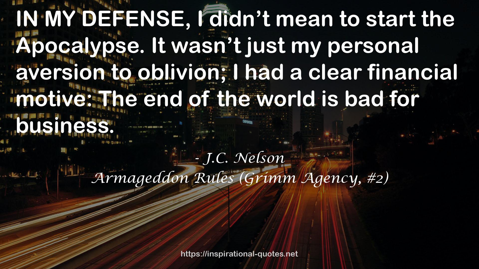 Armageddon Rules (Grimm Agency, #2) QUOTES