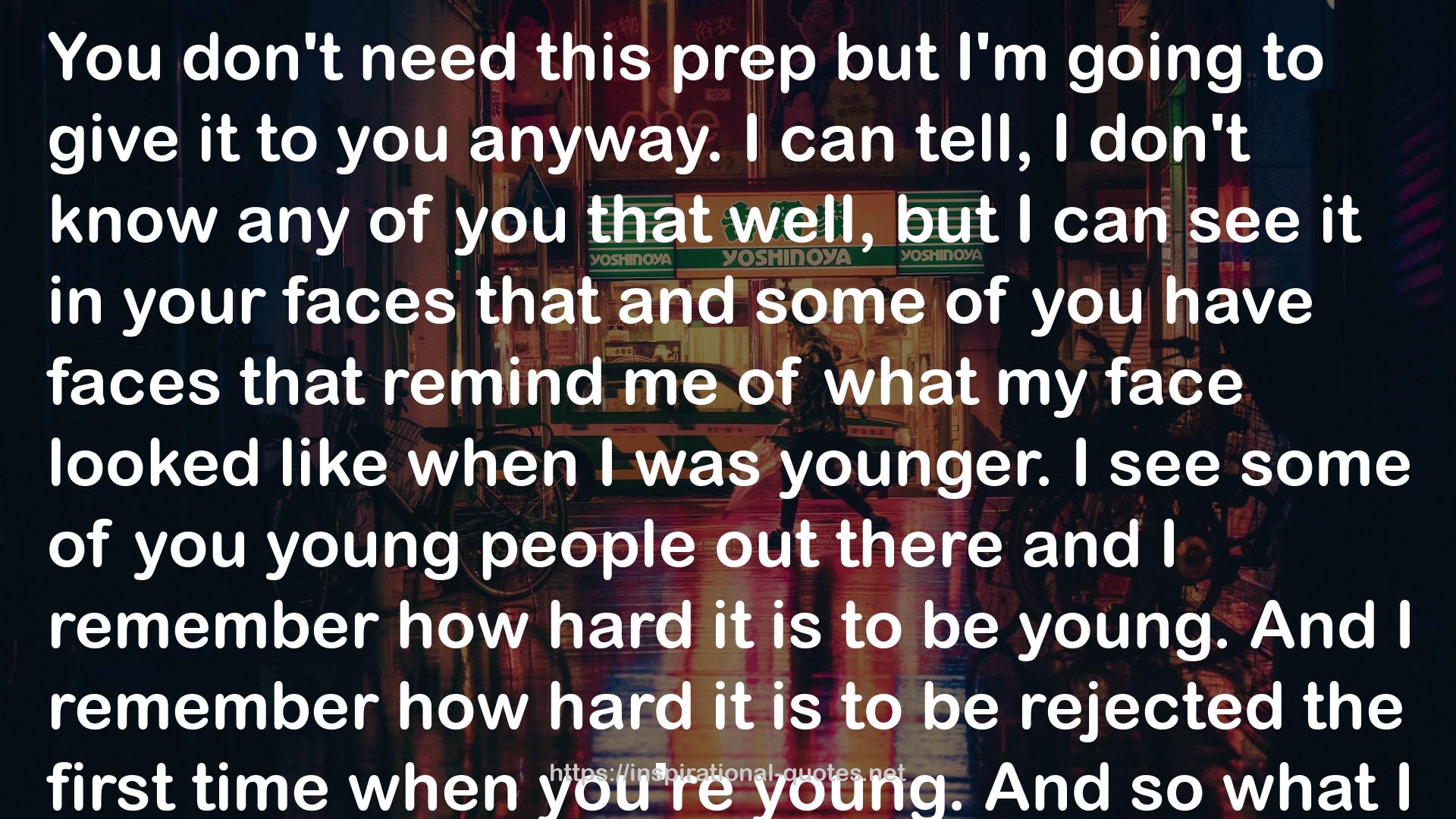 You young people  QUOTES