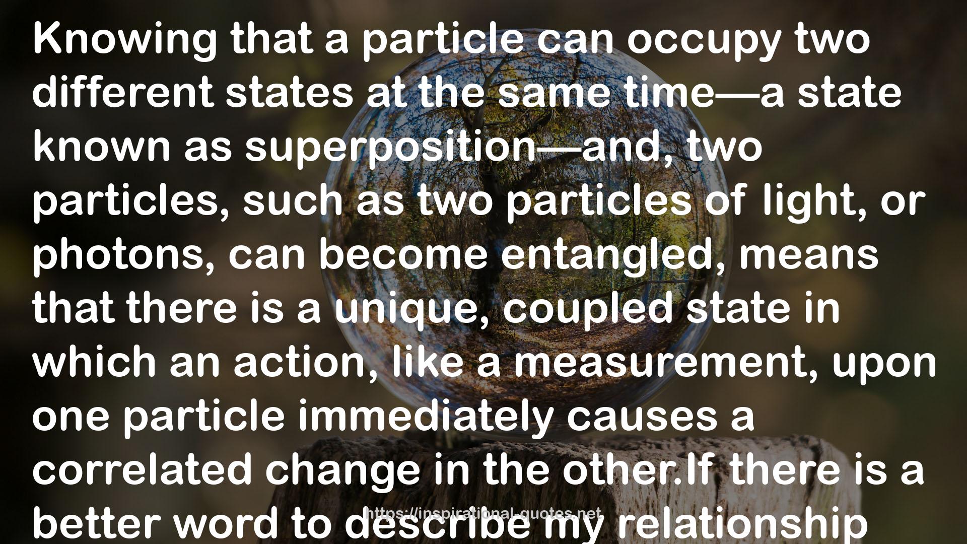 one particle  QUOTES