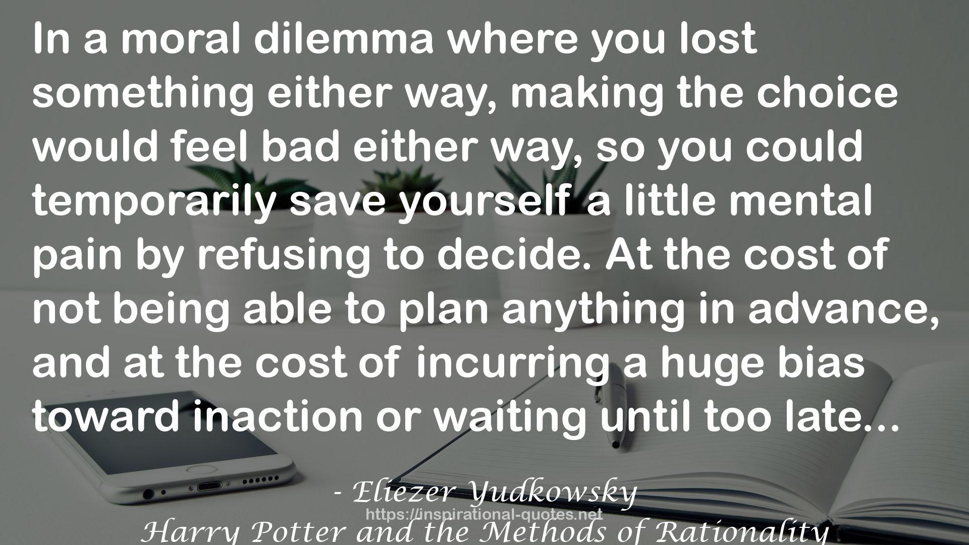 A moral dilemma  QUOTES