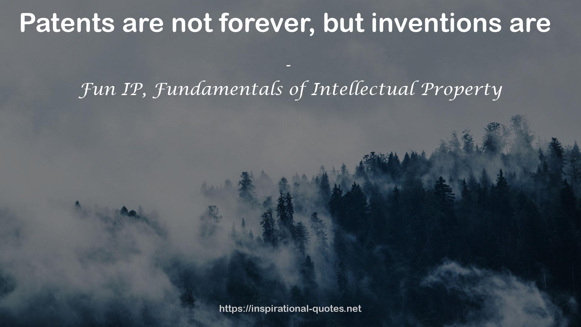 Fun IP, Fundamentals of Intellectual Property QUOTES