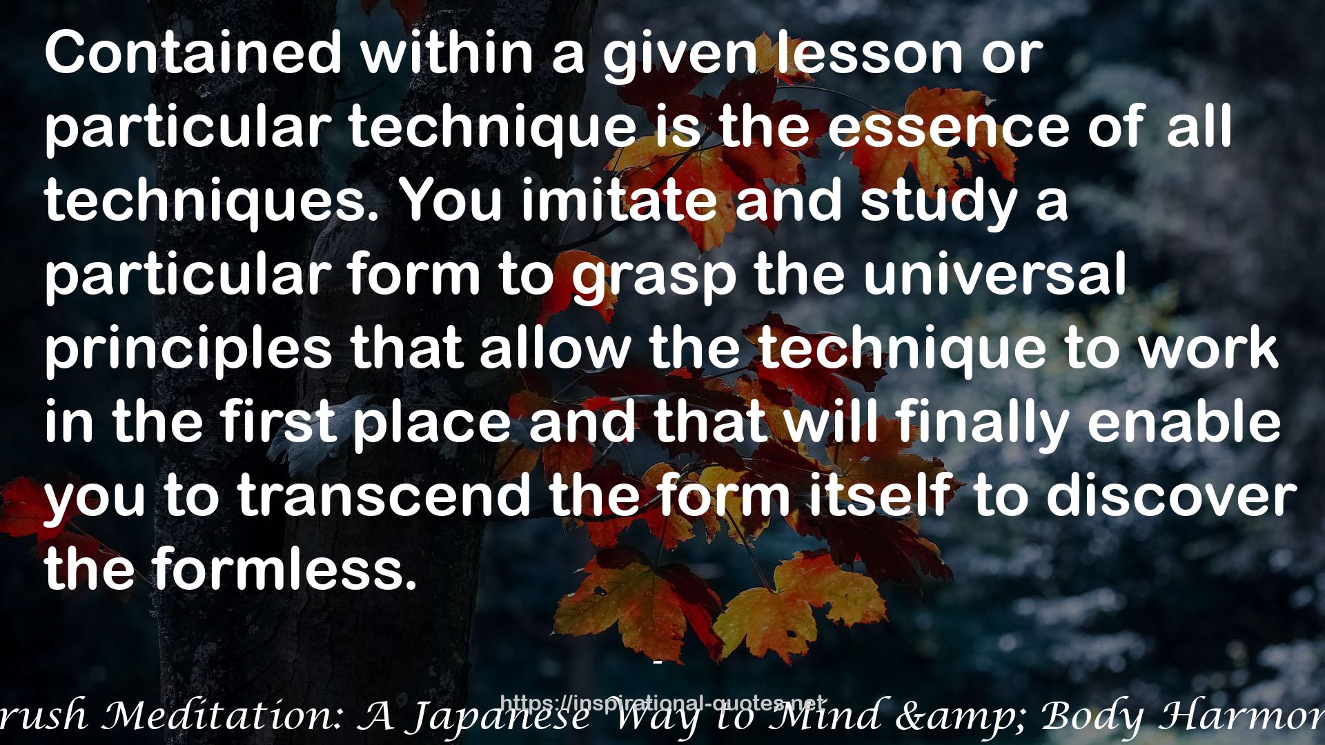 Brush Meditation: A Japanese Way to Mind & Body Harmony QUOTES