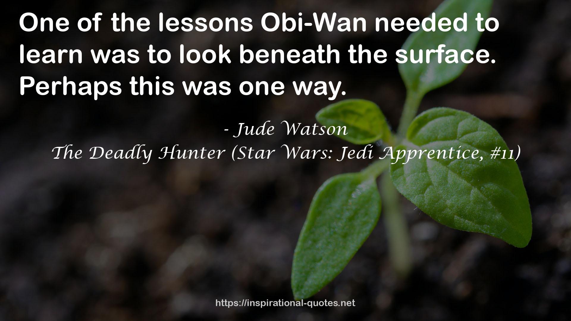 The Deadly Hunter (Star Wars: Jedi Apprentice, #11) QUOTES