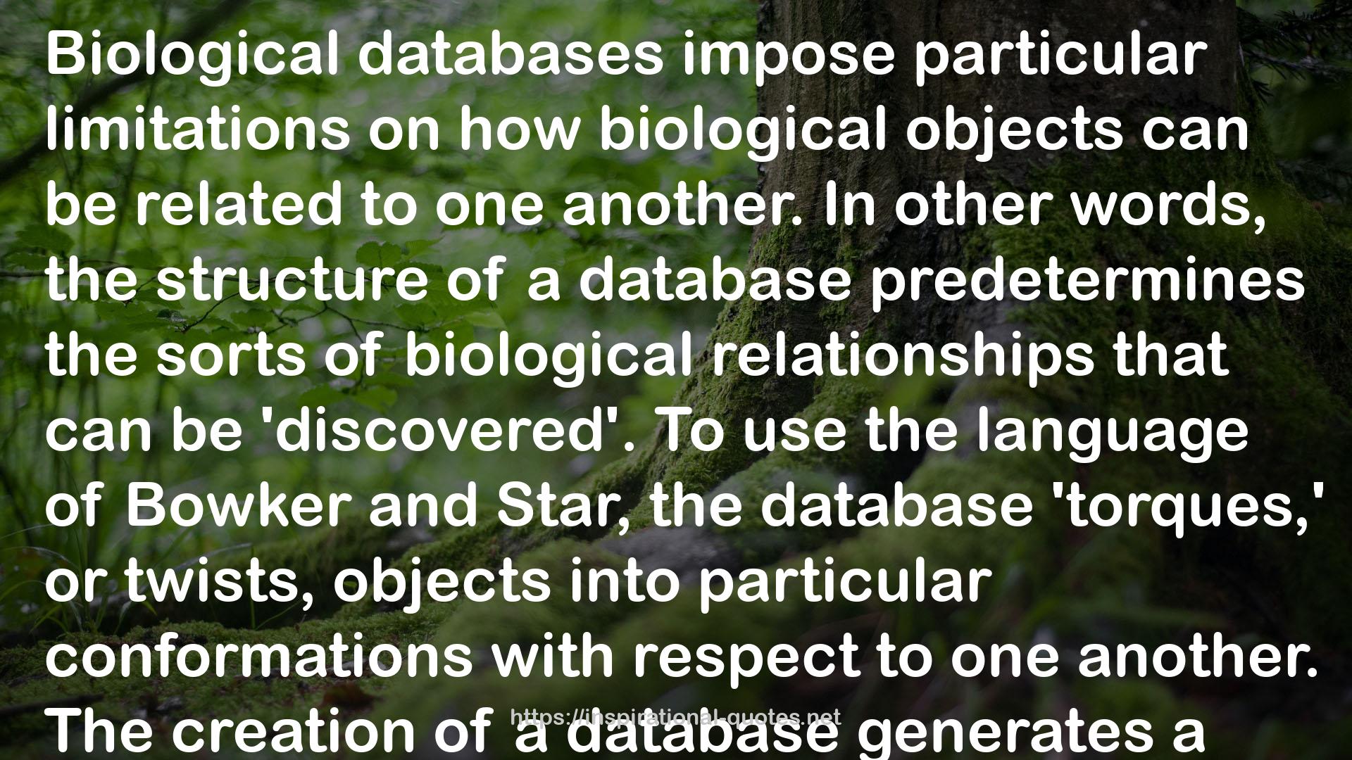 Life Out of Sequence: A Data-Driven History of Bioinformatics QUOTES